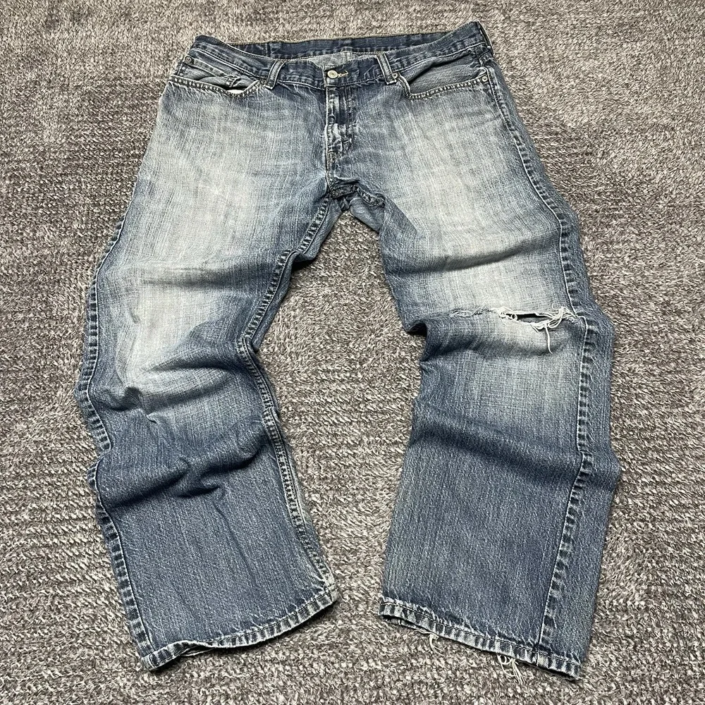 Levis 514‎ Jeans Mens 38x32 Blue Straight Denim Workwear Medium Wash